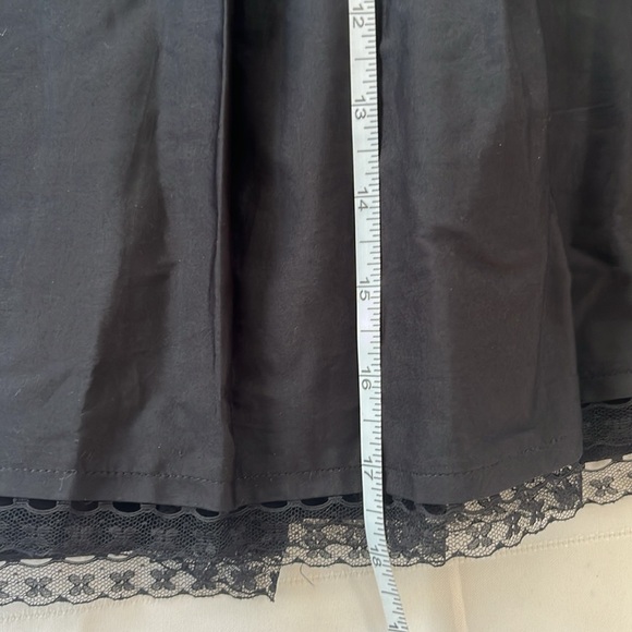 J. Crew Black Mini Skirt with Lace Hem - Picture 9 of 9